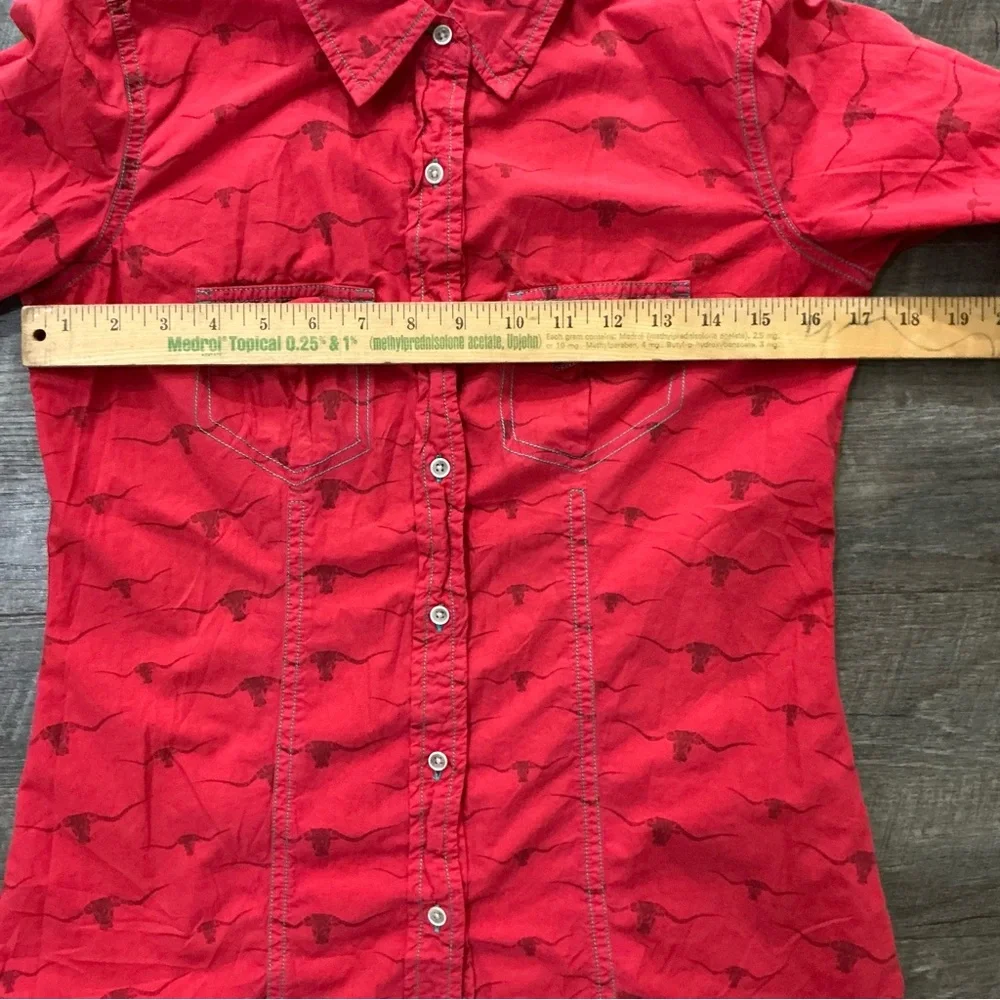 Barn Fly Trading Red Button Down Shirt - Picture 3 of 4